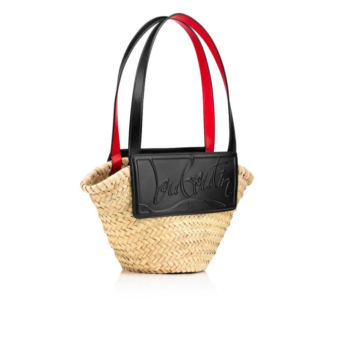 Basket Christian Louboutin Loubishore Small Creative Fabric Basket Mujer Blancos Negros | MX-20413