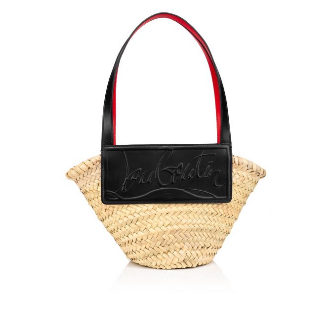 Basket Christian Louboutin Loubishore Small Creative Fabric Basket Mujer Blancos Negros | MX-20413