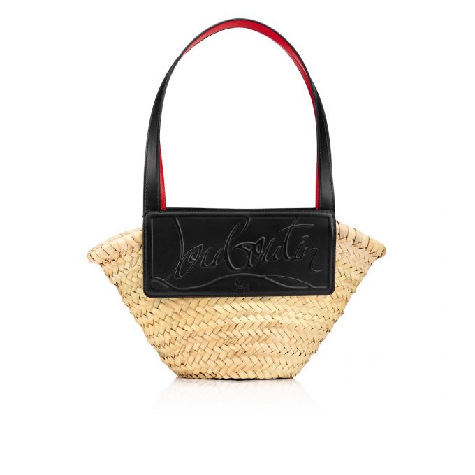 Basket Christian Louboutin Loubishore Small Creative Fabric Basket Mujer Blancos Negros | MX-20413