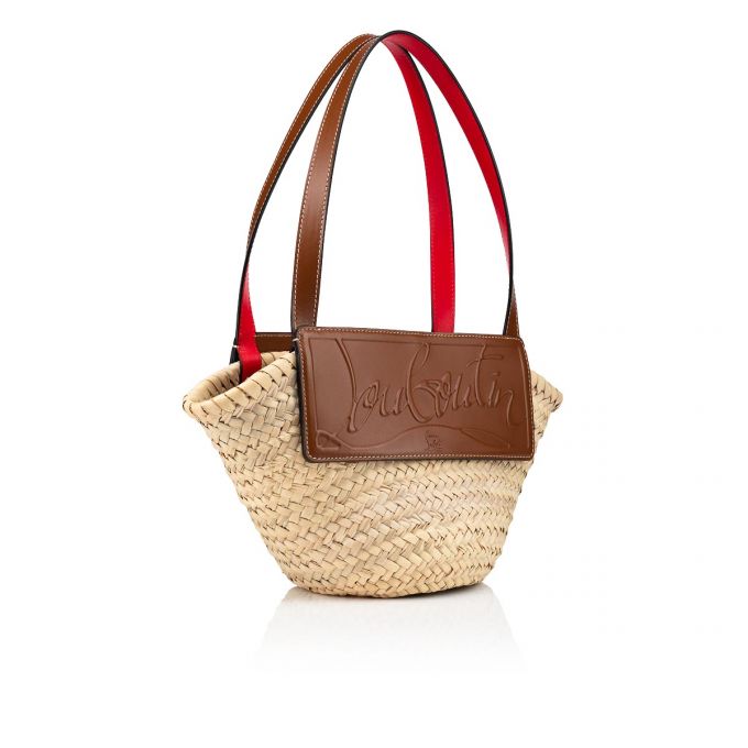 Basket Christian Louboutin Loubishore Small Creative Fabric Basket Mujer Beige | MX-49038