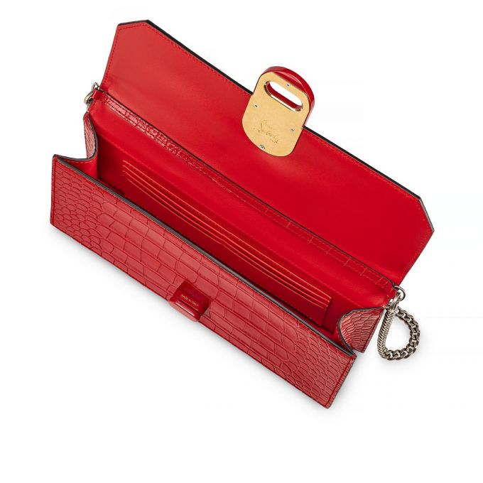 Belt Bags & Mini Bags Christian Louboutin Elisa Baguette Creative Cuero Mini Bags Mujer Rojos | MX-14294