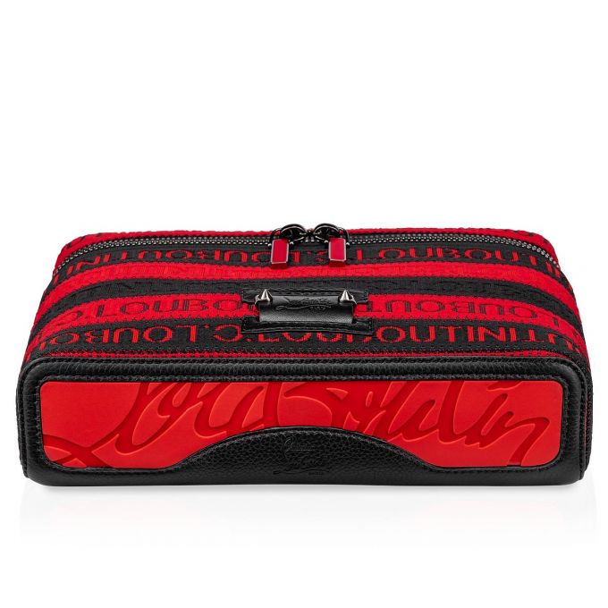 Bolsa De Mensajero Christian Louboutin Kypipouch Cl Correa Creative Fabric Messenger Bags Hombre Negros Rojos | MX-37849