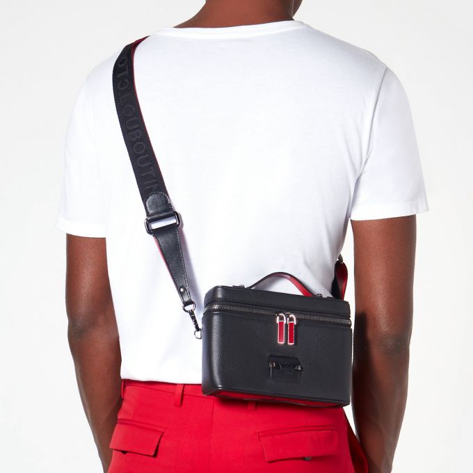 Bolsa De Mensajero Christian Louboutin Kypipouch Small Classic Cuero Messenger Bags Hombre Negros | MX-40151