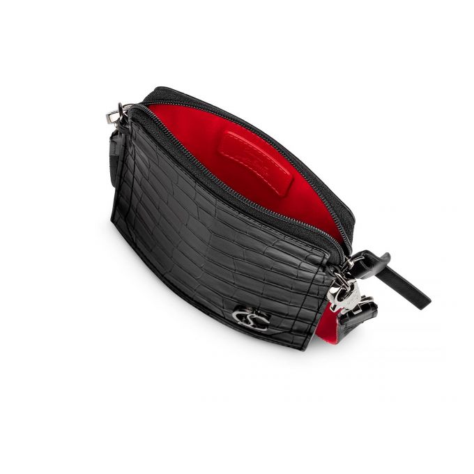 Bolsa De Mensajero Christian Louboutin Loubilab Creative Cuero Messenger Bags Hombre Negros | MX-16040