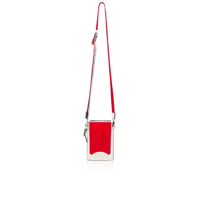 Bolsa De Mensajero Christian Louboutin Loubilab Classic Fabric Messenger Bags Hombre Rojos Blancos Negros | MX-45940