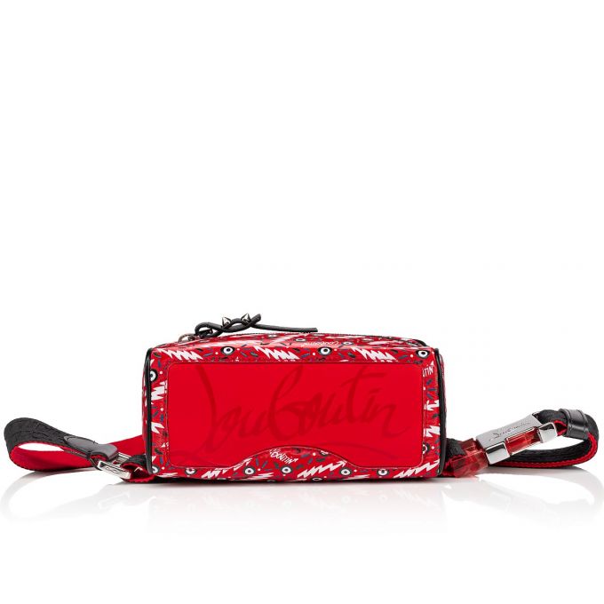 Bolso Pequeño Christian Louboutin Blaster Creative Fabric Pouches Hombre Rojos Negros | MX-35608