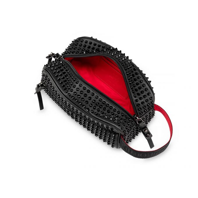 Bolso Pequeño Christian Louboutin Blaster Calf Empire/Spikes/Cl Classic Cuero Pouches Hombre Negros | MX-59815