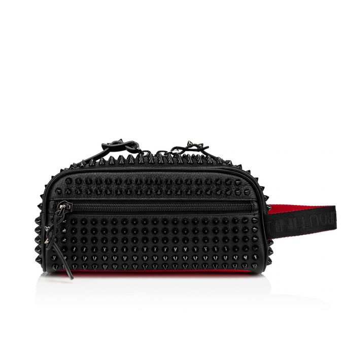 Bolso Pequeño Christian Louboutin Blaster Calf Empire/Spikes/Cl Classic Cuero Pouches Hombre Negros | MX-59815