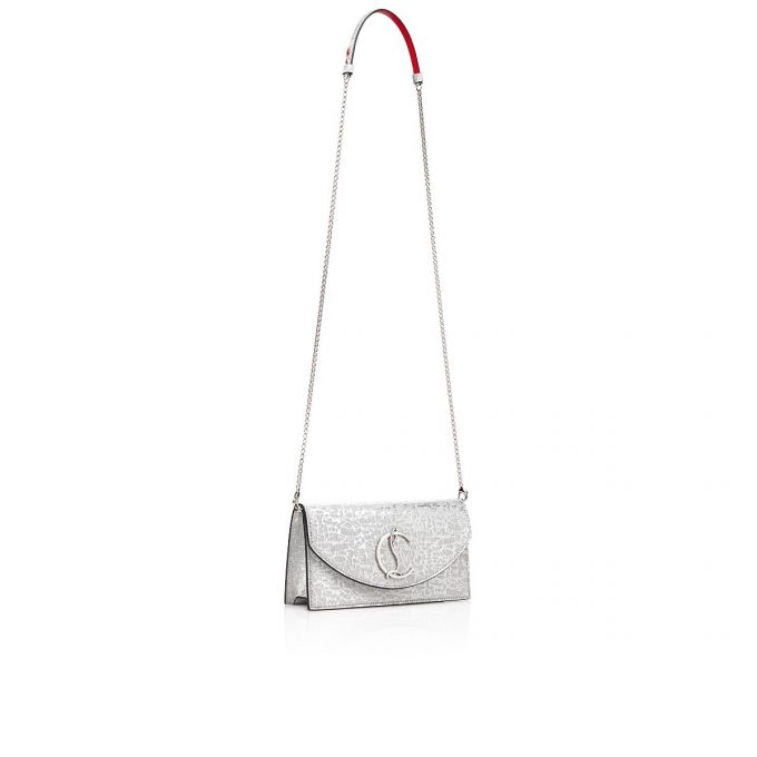 Bolso Pequeño Christian Louboutin Loubi54 Creative Cuero Pouches Mujer Plateados | MX-54257