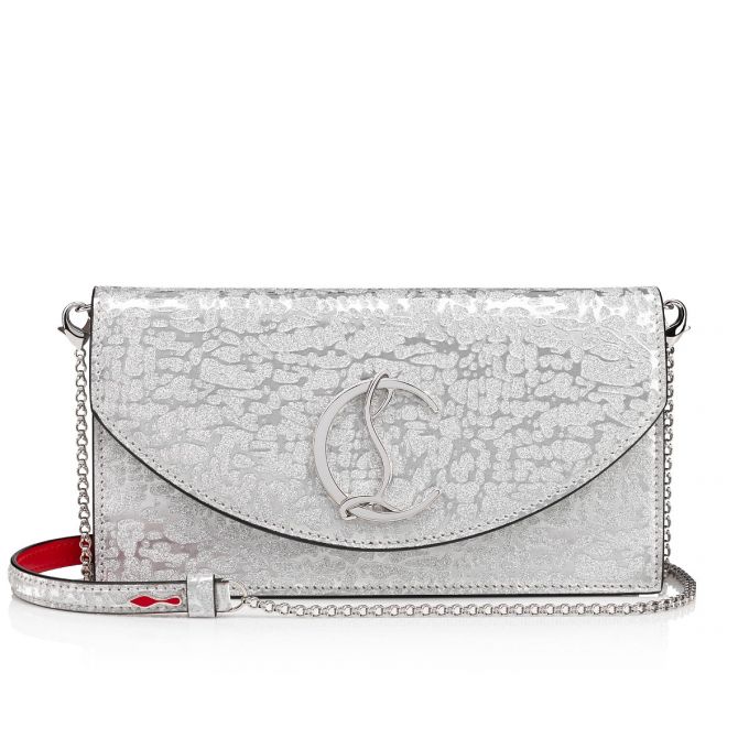 Bolso Pequeño Christian Louboutin Loubi54 Creative Cuero Pouches Mujer Plateados | MX-54257