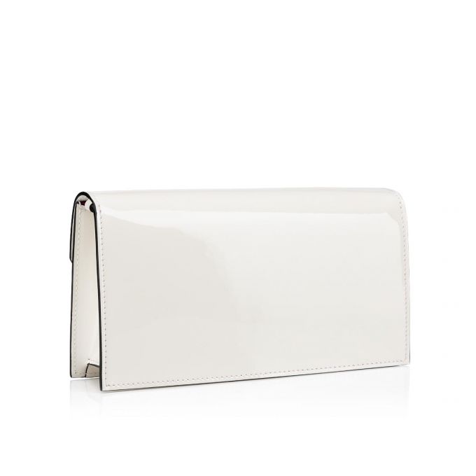 Bolso Pequeño Christian Louboutin Loubi54 Classic Cuero Pouches Mujer Blancos Plateados | MX-86473