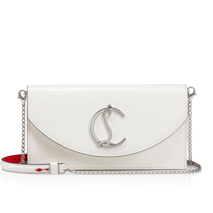 Bolso Pequeño Christian Louboutin Loubi54 Classic Cuero Pouches Mujer Blancos Plateados | MX-86473