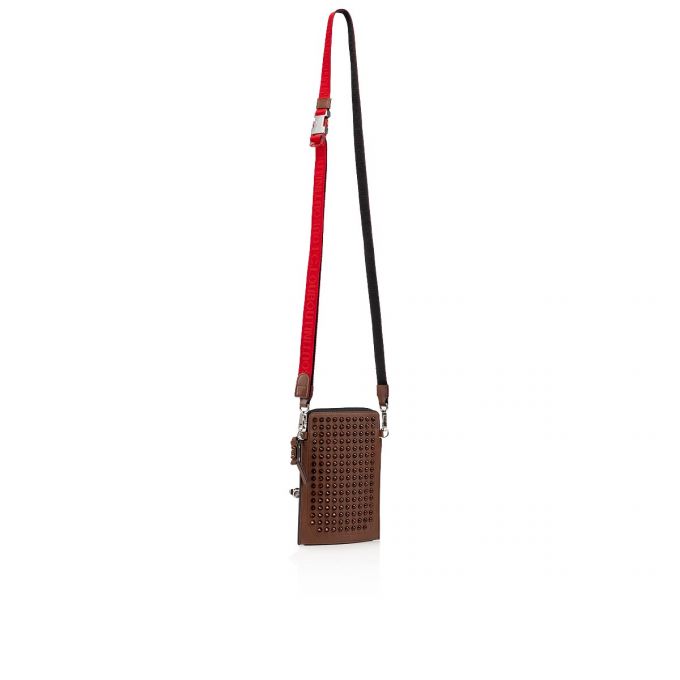 Bolso Pequeño Christian Louboutin Loubilab Classic Cuero Pouches Hombre Marrom | MX-21256