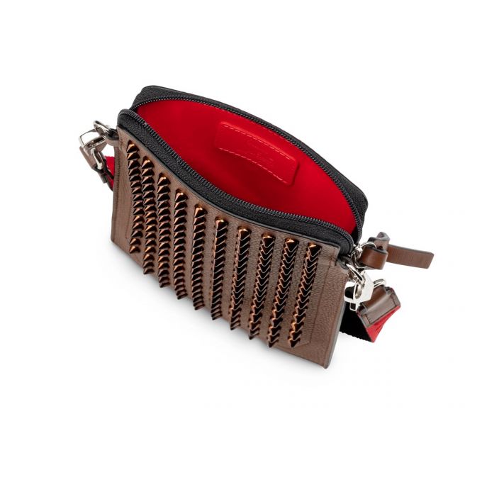 Bolso Pequeño Christian Louboutin Loubilab Classic Cuero Pouches Hombre Marrom | MX-21256