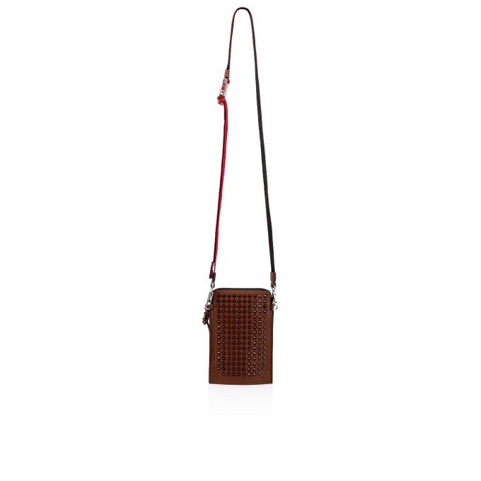 Bolso Pequeño Christian Louboutin Loubilab Classic Cuero Pouches Hombre Marrom | MX-31346