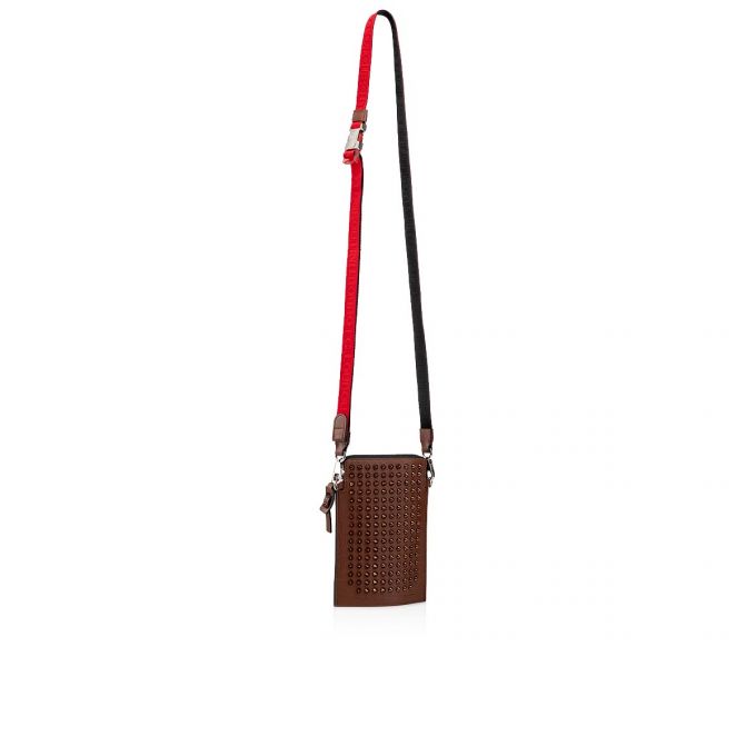 Bolso Pequeño Christian Louboutin Loubilab Classic Cuero Pouches Hombre Marrom | MX-31346