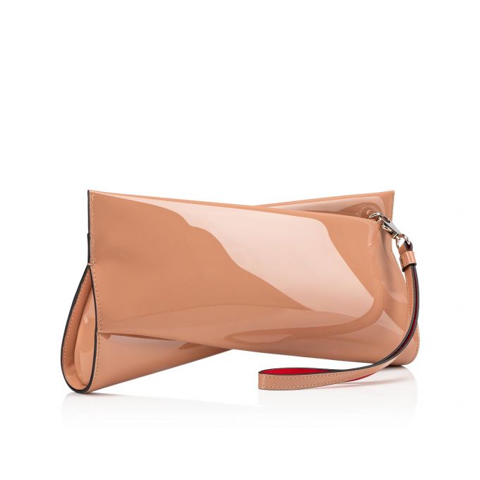 Bolso Pequeño Christian Louboutin Loubitwist Clutch Classic Cuero Pouches Mujer Beige | MX-95808