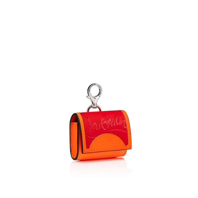 Bolso Pequeño Christian Louboutin M Grilou Airpods Case Creative Cuero Pouches Hombre Rojos Naranjas | MX-92293