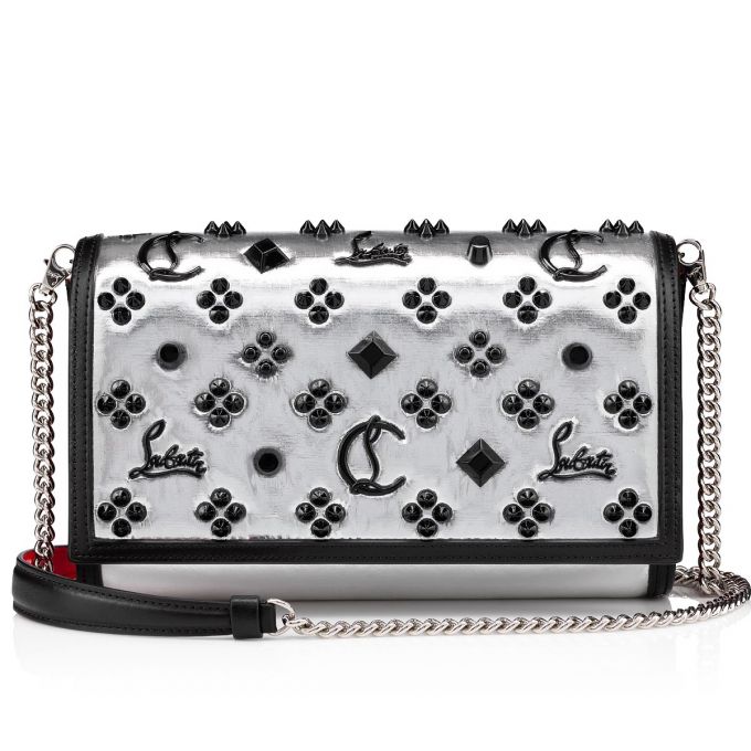 Bolso Pequeño Christian Louboutin Paloma Clutch Creative Fabric Pouches Mujer Plateados Negros | MX-07852