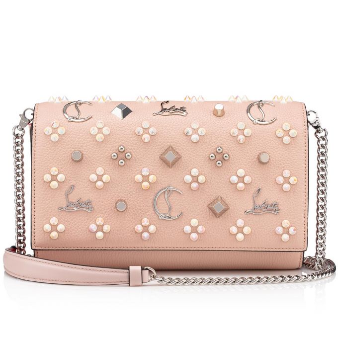 Bolso Pequeño Christian Louboutin Paloma Clutch Classic Cuero Pouches Mujer Rosas Dorados Blancos | MX-92981