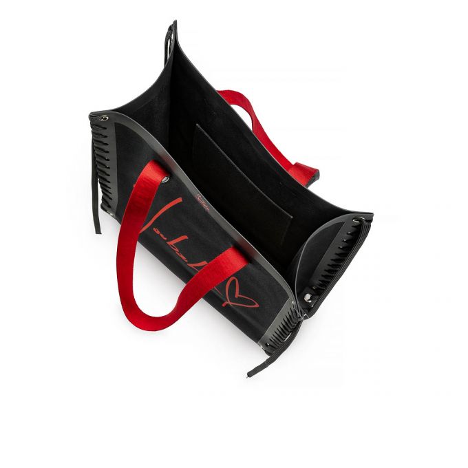 Bolso Tote Christian Louboutin Cabalace Small Creative Fabric Tote Bags Mujer Negros Rojos | MX-30121