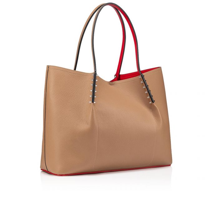 Bolso Tote Christian Louboutin Cabarock Large Fennec Classic Cuero Tote Bags Mujer Kaki | MX-47801