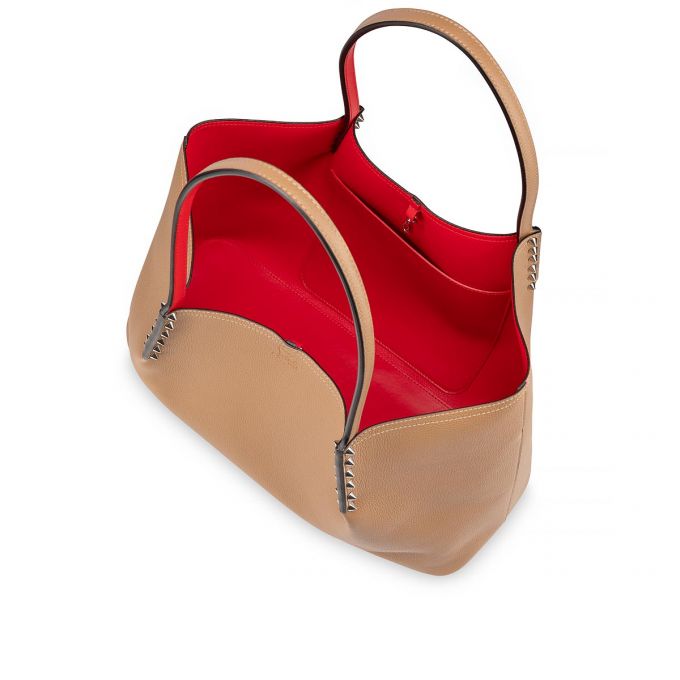 Bolso Tote Christian Louboutin Cabarock Large Fennec Classic Cuero Tote Bags Mujer Kaki | MX-47801