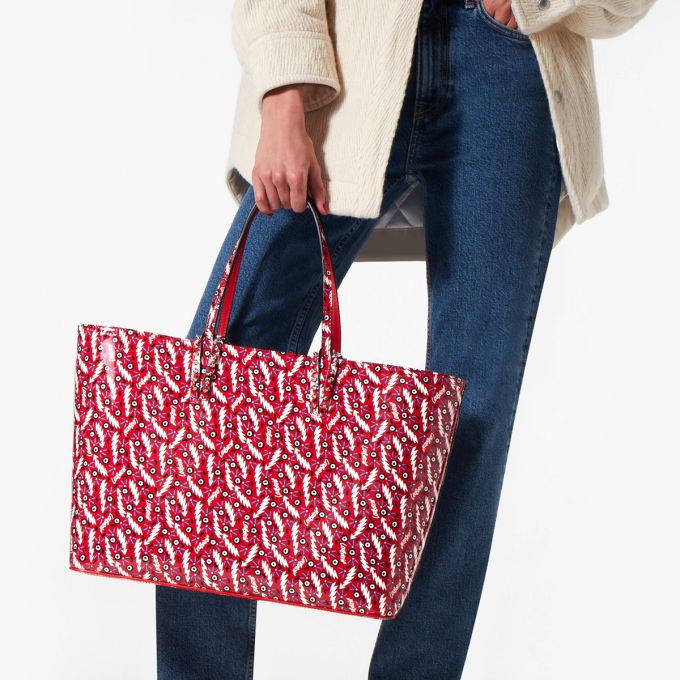 Bolso Tote Christian Louboutin Cabata Creative Cuero Tote Bags Mujer Rojos | MX-65705