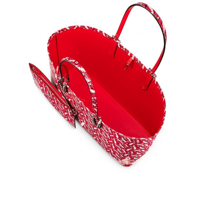 Bolso Tote Christian Louboutin Cabata Creative Cuero Tote Bags Mujer Rojos | MX-65705