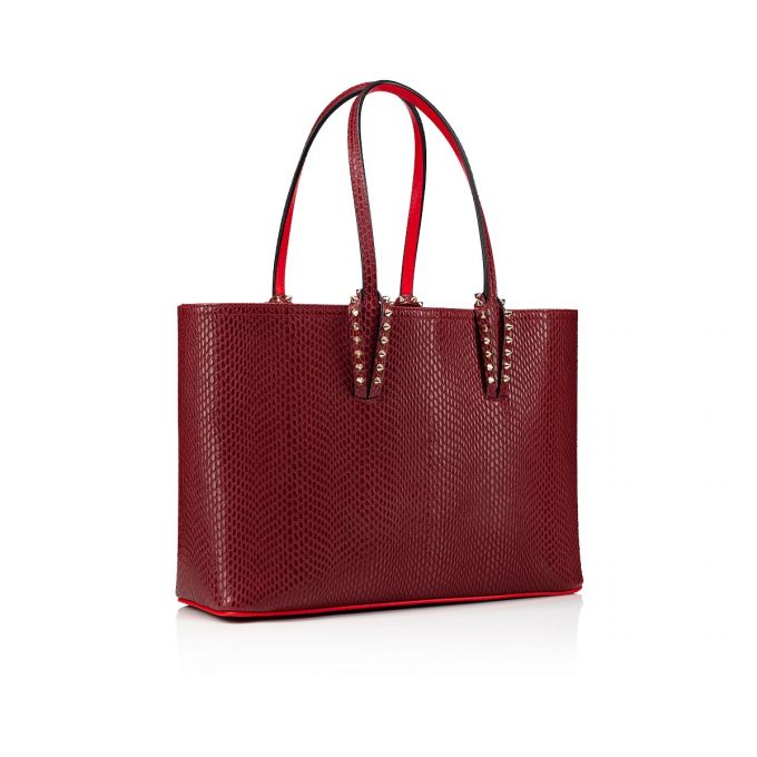 Bolso Tote Christian Louboutin Cabata Small Creative Cuero Tote Bags Mujer Vino | MX-09647