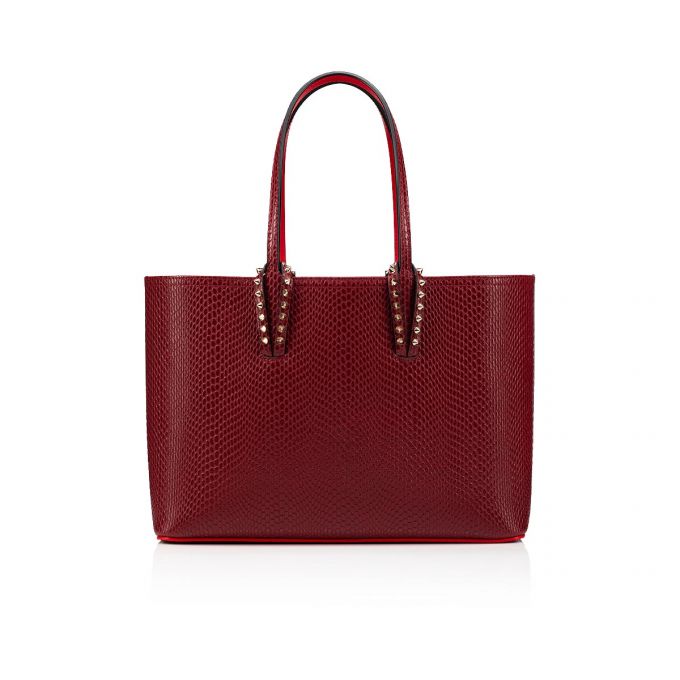 Bolso Tote Christian Louboutin Cabata Small Creative Cuero Tote Bags Mujer Vino | MX-09647