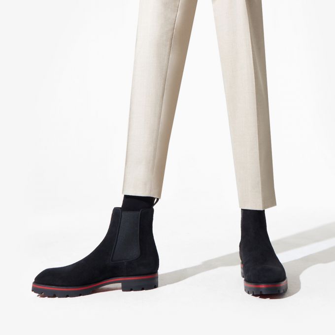 Botas Christian Louboutin Alpinono Calf Booty Hombre Negros | MX-35672