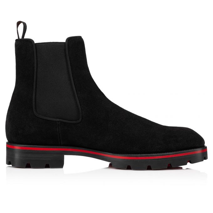 Botas Christian Louboutin Alpinono Calf Booty Hombre Negros | MX-35672