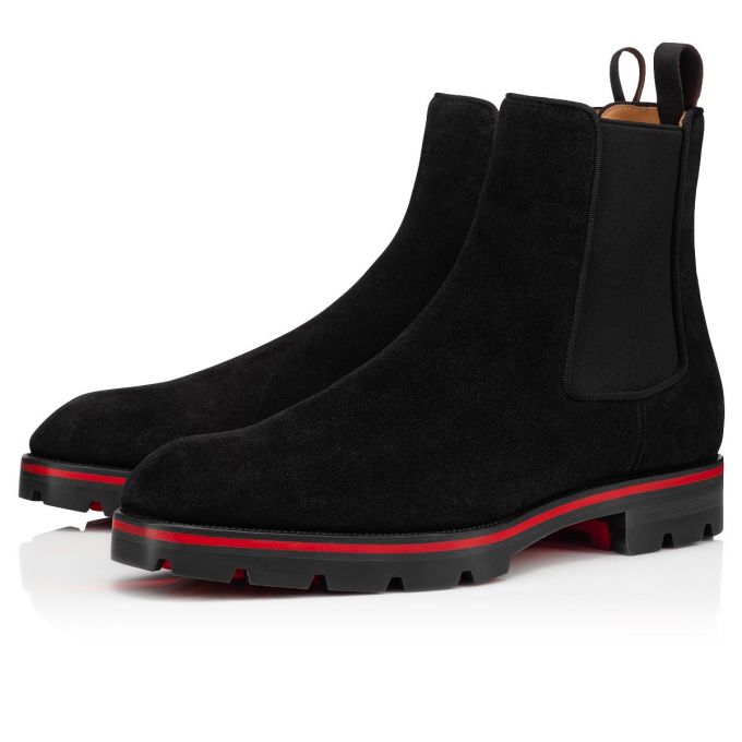 Botas Christian Louboutin Alpinono Calf Booty Hombre Negros | MX-35672