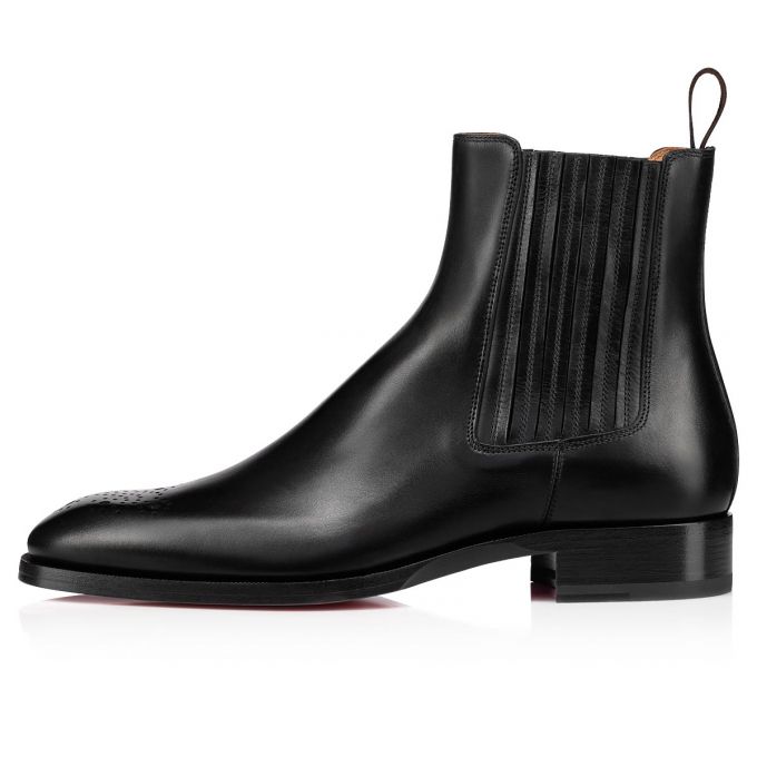 Botas Christian Louboutin Angloman Calf Booty Hombre Negros | MX-39907