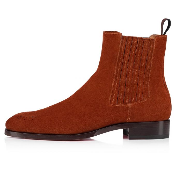 Botas Christian Louboutin Angloman Calf Booty Hombre Marrom | MX-68929