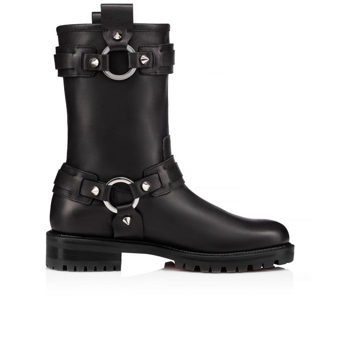 Botas Christian Louboutin Bikita Lug Calf Boots Mujer Negros | MX-32958