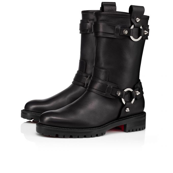 Botas Christian Louboutin Bikita Lug Calf Boots Mujer Negros | MX-32958