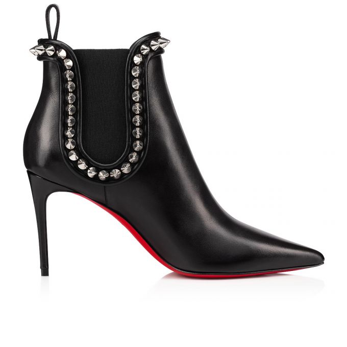 Botas Christian Louboutin Capaboot 85 Calf Boots Mujer Negros Plateados | MX-92277