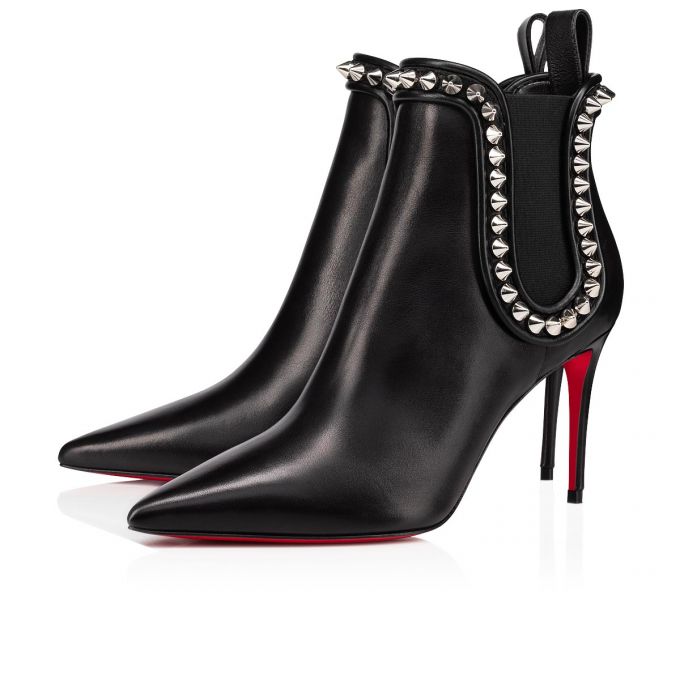 Botas Christian Louboutin Capaboot 85 Calf Boots Mujer Negros Plateados | MX-92277