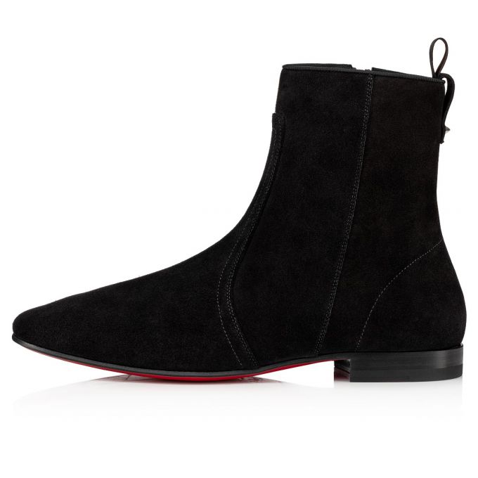 Botas Christian Louboutin Cardaboot Calf Booty Hombre Negros | MX-34586