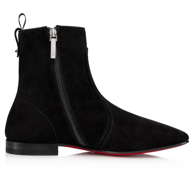 Botas Christian Louboutin Cardaboot Calf Booty Hombre Negros | MX-34586