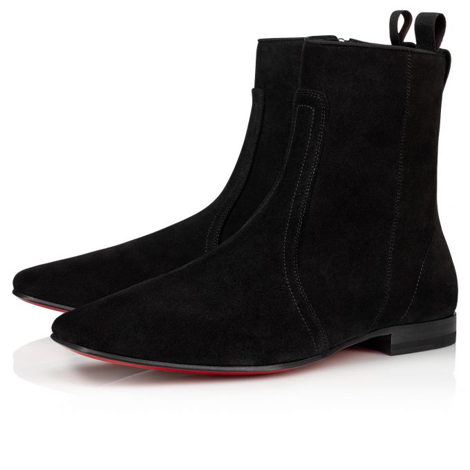 Botas Christian Louboutin Cardaboot Calf Booty Hombre Negros | MX-34586