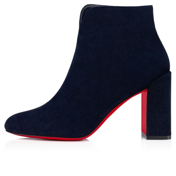 Botas Christian Louboutin Castarika 85 Nocturne Veau Velours Boots Mujer Negros | MX-74082