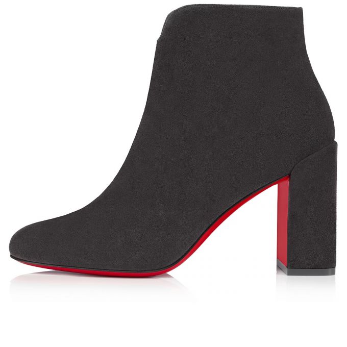 Botas Christian Louboutin Castarika 85 Veau Velours Boots Mujer Grises | MX-93309