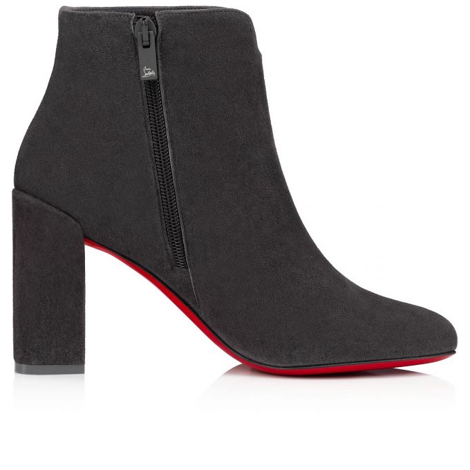 Botas Christian Louboutin Castarika 85 Veau Velours Boots Mujer Grises | MX-93309