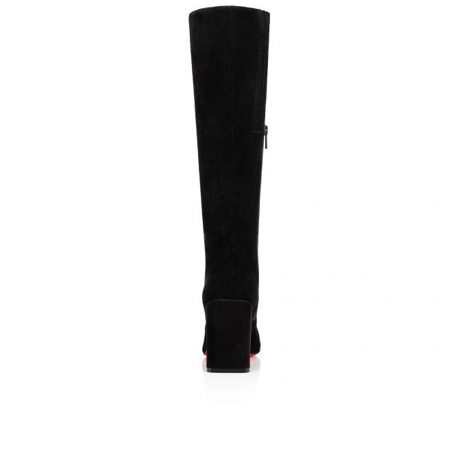 Botas Christian Louboutin Cavalika 85 Veau Velours Boots Mujer Negros | MX-34015