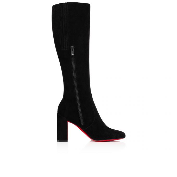 Botas Christian Louboutin Cavalika 85 Veau Velours Boots Mujer Negros | MX-34015