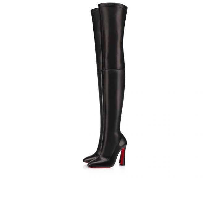 Botas Christian Louboutin Eleonor Alta 100 Nappa Boots Mujer Negros | MX-85403