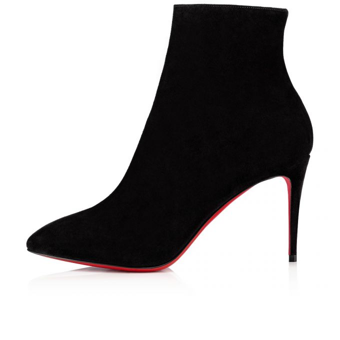 Botas Christian Louboutin Eloise Booty 085 85 Veau Velours Boots Mujer Negros | MX-21083